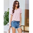 thumbnail image 5 of Ekouaer Womens Pajama Set Ribbed Knit Soft Shorts Pjs Summer Sleepwear Two Piece Casual Lounge Sets with Drawstring & Pockets, 5 of 6
