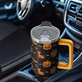 thumbnail image 5 of 40 oz Halloween Skeleton Ghost Bat Tumbler Insulated Stainless Tumbler, Gothic Pumpkin Coffee Cup Water Bottle, Holiday Gift Idea, 5 of 5