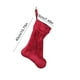 thumbnail image 3 of Media navideña de terciopelo | Calcetín navideño de terciopelo con nudo y cuerda decorativa con copos de nieve y estrellas | 15,75 x 7,48 pulgadas, colgante navideño para árbol de Navidad, ideal, 3 of 6