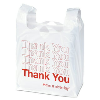 Thank You T-shirts Plastic Shopping Bags Grocery Store Small Business Food  Bags With Handles Printed In White Purple - Temu