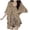 Khaki, variant on Women's V Neck Fishing Net Sunscreen Loose Lazy Outside With Smock Hollow Out Sweater plus Size 3 4 Sleeve Tunic