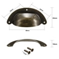 thumbnail image 2 of Unique Bargains Cup Drawer Pull Kitchen Cabinet Handles Bronze Tone, 88mm Hole Centers, 6pcs, 2 of 4