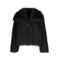 thumbnail image 5 of BiZtdJrK Faux Fur Cropped Jackets for Women Furry Lapel Long Sleeve Open Front Cardigan Fluffy Soft Winter Coats Fashion Outerwear Black XXL, 5 of 7