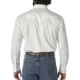 thumbnail image 2 of Wrangler Men's Long Sleeve Western Button Down Lightweight Solid Twill Shirt, 2 of 3