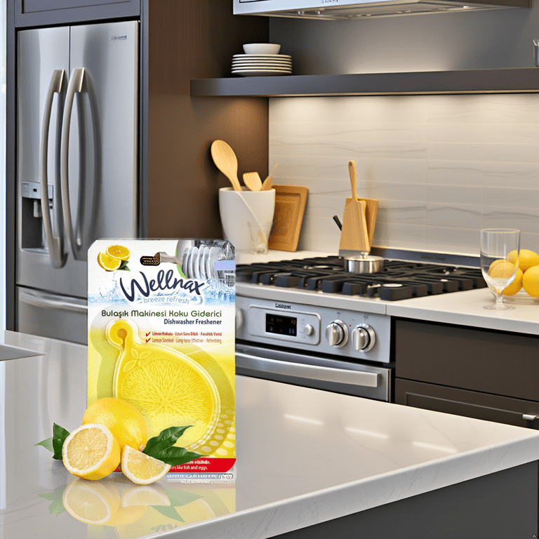 Wellnax Dishwasher Cleaner, Lemon Gel, Odor Remover, 60 Wash
