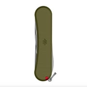 Swiss Tech 12 in 1 Multitool with G10 Handle Key Ring Attachment, Olive