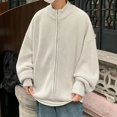 thumbnail image 4 of Suéter de otoño e invierno, cárdigan holgado de estilo coreano para hombre, suéter de punto para jóvenes estudiantes a la moda, ropa exterior con hilo a juego, 4 of 5