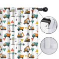 thumbnail image 4 of Blackout Kids Curtains,Cartoon Construction Vehicles Triangles White Pattern Childrens Insulated Curtains Set Of 2,Bedroom Essentials,Toddler Room Decor 52"x63", 4 of 5