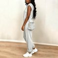 thumbnail image 4 of Costeam Womens Solid Loose Hoodie Jogger 2 Piece Set Elastic Drawstring Waist Kangaroo Pocket Soft Lightweight Knit Casual Athletic Tracksuit, 4 of 6