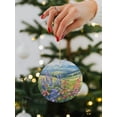 thumbnail image 5 of Mountain Wildflower Meadow Christmas ornament, Christmas decoration, holiday present idea, heirloom keepsake, round ceramic, gift Exchange, bauble present, gift idea, 5 of 8
