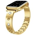 thumbnail image 4 of KOMI Apple Watch Bands Compatible with Apple Watch 41mm 38mm 40mm 42mm 44mm 45mm 46mm, Stainless Steel Gold Apple Watch Band Bracelet Gold Iwatch Band for Series 10 9 8 7 6 5 4 3 2 1 Gold, 4 of 5
