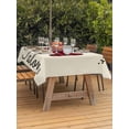 thumbnail image 3 of Outdoor Tablecloth with Umbrella Hole for Patio/Picnic/Party/Camping, Black Red Buffalo Plaid Waterproof Table Cloth Rectangle Table Cover Washable, Bones Cute Dogs Pets (60"x 102"), 3 of 8