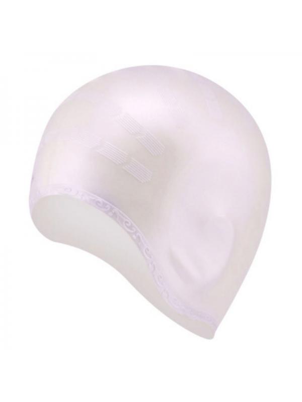 Swim Caps for Long Hair Silicone Swimming Hat w Ear Pockets for Men and