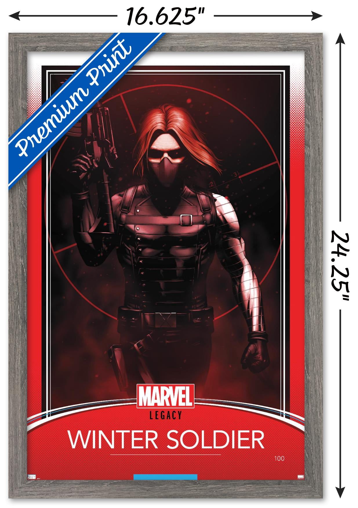 Marvel Comics - Winter Soldier - Tales of Suspense #100 Variant Wall Poster, 14.725" x 22.375", Framed