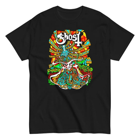 Ghost - Psychedelic Unisex T-Shirt - Black - Small