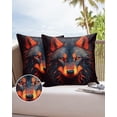 thumbnail image 6 of Pack of 2 Outdoor Pillow Covers, Animal Fox Ears Nose Waterproof Square Throw Pillowcase Cushion Decorative Pillow Covers for Couch Patio Tent, 18x18 in, 6 of 6