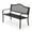 Black Straight Legs, variant on Alpha Joy 48.8” Outdoor Metal Patio Garden Bench for Lawn, Park, Deck - Black