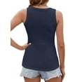 thumbnail image 2 of TEMOFON Womens Sleeveless High Neck Tank Tops Fashion Summer Casual Basic Slim Fit Ribbed Racerback Top Shirt Clothes, 2 of 6