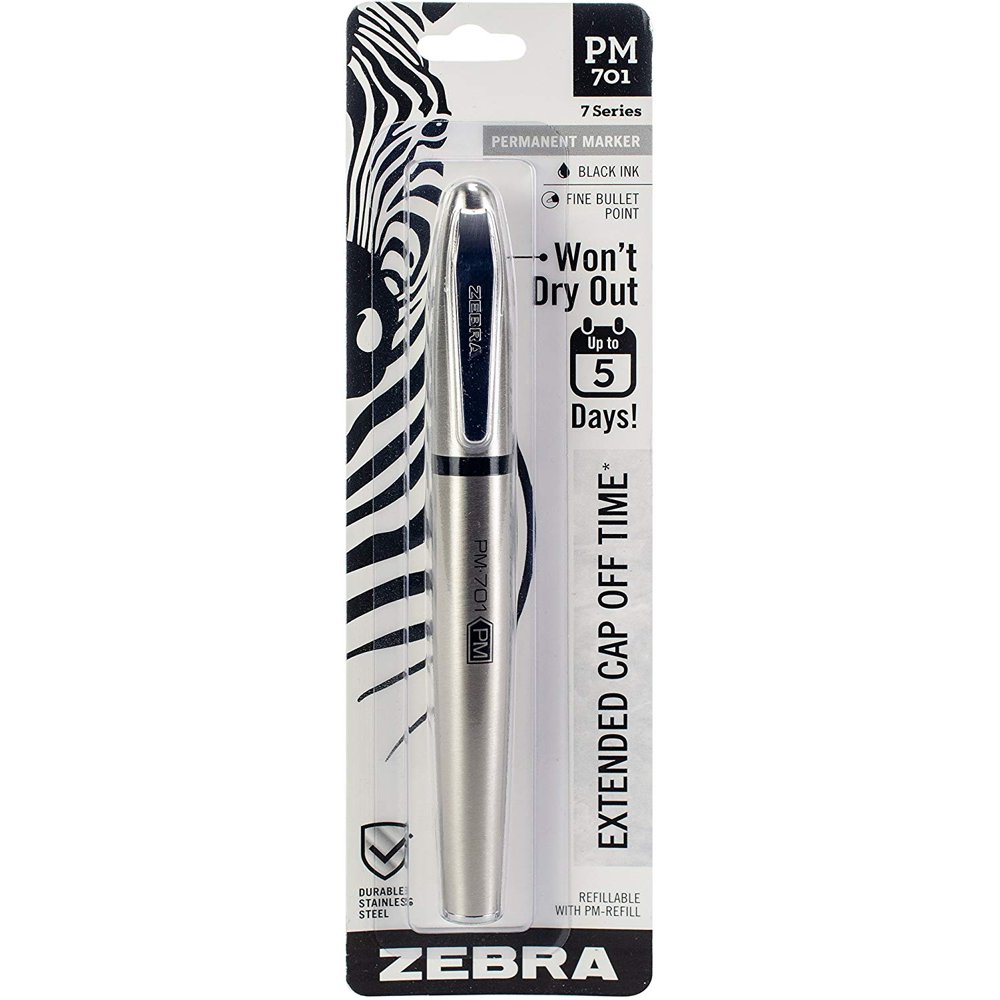 Zebra Permanent Steel MarkerBlack