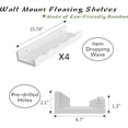 thumbnail image 3 of Floating Shelves for Wall Décor Set of 4 Nursery Book Shelves Bathroom Shelves Over Toilet Wall Shelf for Books, Plants, Toys, Photo Frames, Picture Ledge-White, 3 of 13