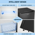 thumbnail image 5 of Upstreman 7.0 Cu.Ft Upright Freezer Convertible Freezer/Refrigerator, Garage Ready Deep Freezer Fridge with Reversible Door, UP70 Black, 5 of 7