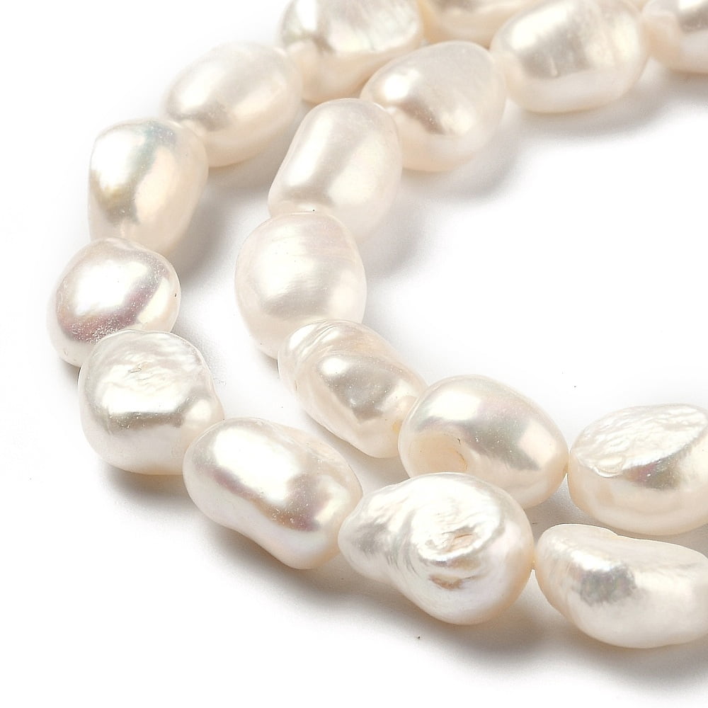 1 Strand Natural Cultured Freshwater Pearl Beads Strands Rice Dyed Bisque 11.5~16x9~10.5mm Hole: 0.6mm about 24pcs/strand 14.37 inch(36.5cm)