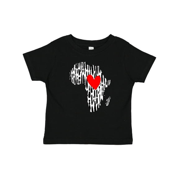 Inktastic Black History Month Ink Print African Heart Boys or Girls Baby T-Shirt