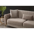 thumbnail image 4 of Melody Contemporary Sofa made with wood and Velvet in Taupe, 4 of 10