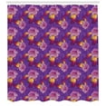 thumbnail image 3 of Abstract Shower Curtain, Floral Theme with Flowers Ornaments in Colorful Botanical Art, Fabric Bathroom Set with Hooks, 69W X 75L Inches Long, Yellow Lilac and Pale Fuchsia, by Ambesonne, 3 of 3