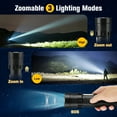 thumbnail image 6 of YTAKY Powerful Flashlight 100000 Lumens, USB Rechargeable Waterproof, Super Bright XHP70.2 Handheld Flashlight,Zoomable Torch for Hiking Camping, 6 of 12