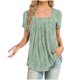 thumbnail image 1 of Blusas de Manga Corta para las Mujeres, Blusa de Camiseta Suelta Casual Hecha de Tela Cómoda para Todo el Uso Diario de Temporada, Blusas para las Mujeres Casual, 1 of 3