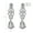 Silver ERS-J4093S, variant on Vintage Bride Earrings Exaggerated Wedding Banquet Jewelry Zircon Drop Earrings for Women
