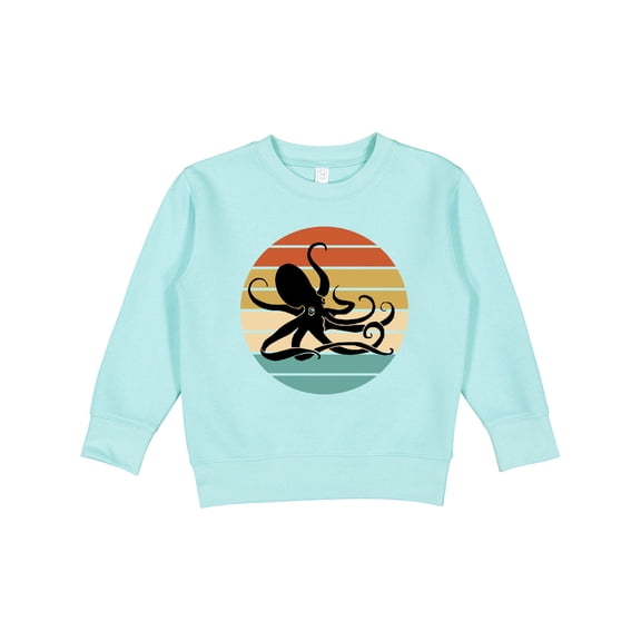 Inktastic Octopus Vintage Sunset Toddler Sweatshirt