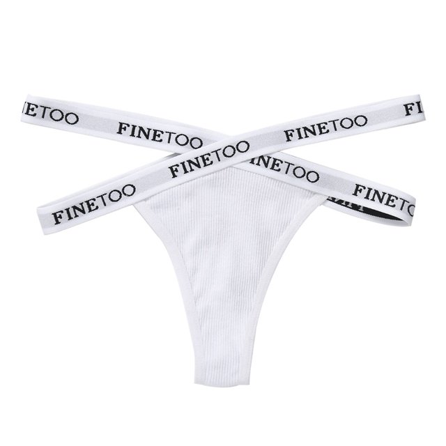 Women Thong Sexy Cotton Panties Underwear Woman Cross Letter Waist G-string Femme Brief Girlspangjing
