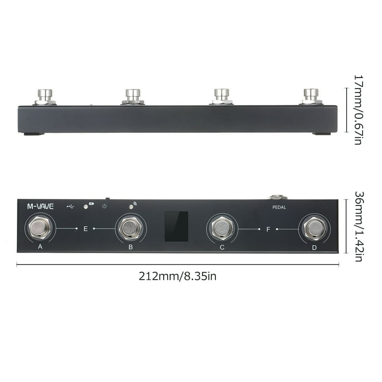 M-VAVE Portable 4-Button Bluetooth Wireless MIDI Controller M-VAVE Portable 4-Button Bluetooth Wireless MIDI Controller