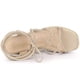 thumbnail image 4 of Alpargatas con tacón de plataforma y cordones para mujer Sandalias con cuña Beige 37, 4 of 7