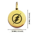 thumbnail image 2 of Stainless Steel Flash Round Medallion Pendant Necklace, 2 of 3