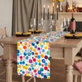 thumbnail image 2 of Colorful Polka Dot Short Table Runner 36 Inches Long,Rainbow Polka Dots Watercolor Cotton Linen Table Runners Dresser Scarves,Fabric Tabletop Scarf Furniture Cover for Home Dinner Party Decor 13"x36", 2 of 8