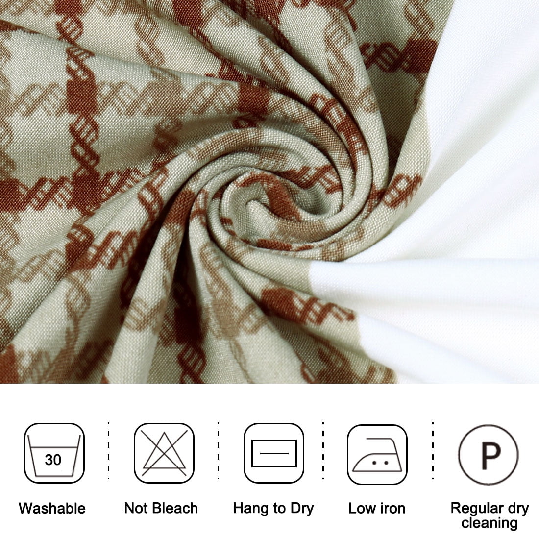 PiccoCasa Stretch Spandex Sofa Cover 2 Seat Floral Couch Slipcover White