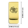 thumbnail image 2 of Stainless Steel Viking Battle Boar Classic Slim Money Clip Credit Card Holder, 2 of 2
