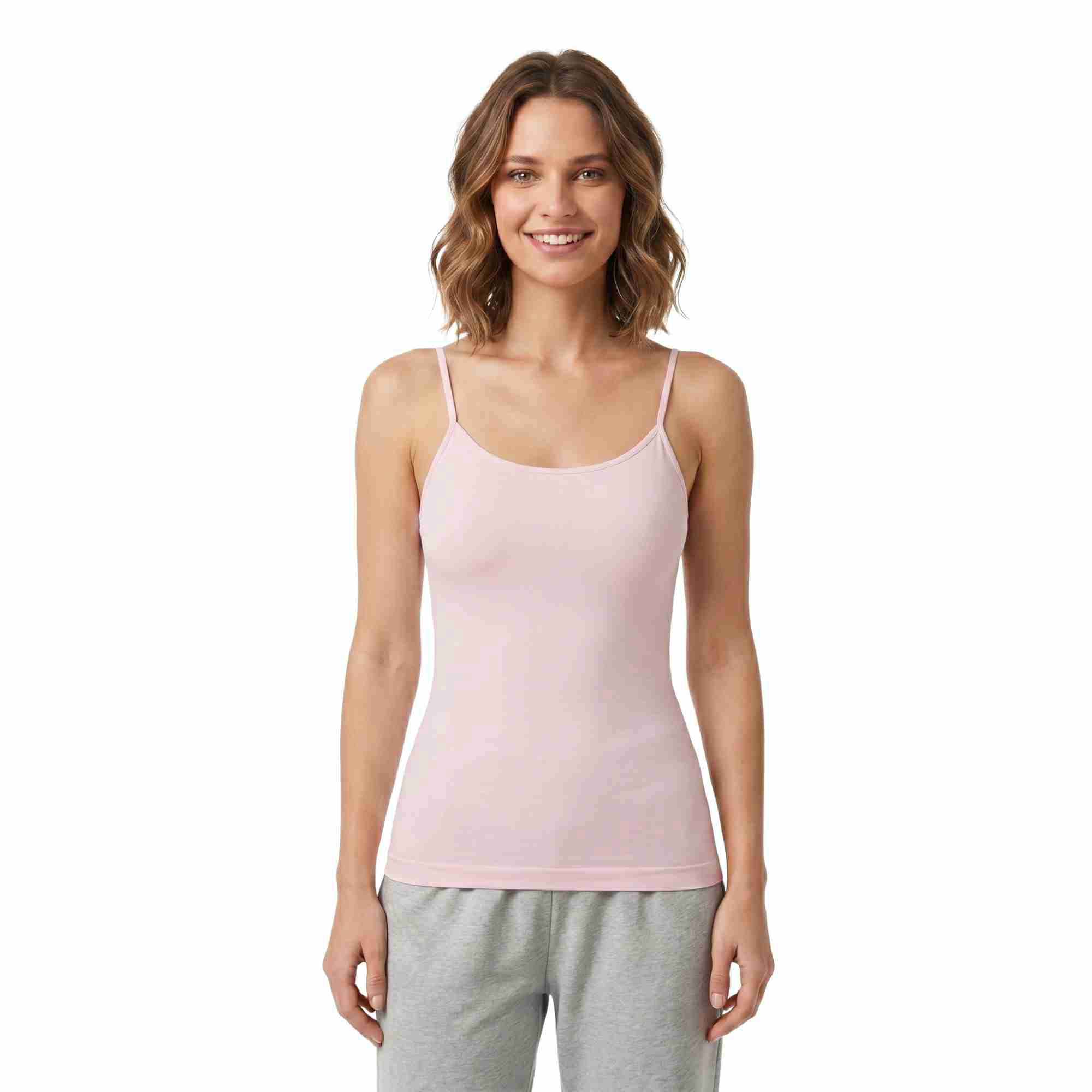 Seamless Women's Nylon & Spandex Camisole Top, Stretch & Layering