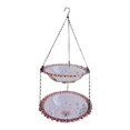 thumbnail image 3 of S SERENABLE Garden Bird Feeder Drinker Plate Hanging Bird Bath for Backyard Balcony Yard Purple, 3 of 9