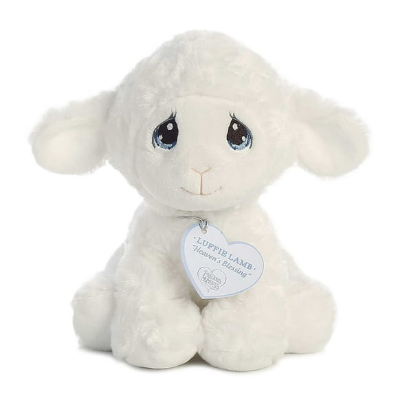 Aurora - Small White Precious Moments - 7.5" Luffie Lamb - Adorable Stuffed Animal