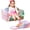 Color Unicorn, variant on baxluxe Toddler Chair 2 in 1 Convertible Glow in the Dark Dinosaur Flip Out Sofa Bed Plush Kids Armchair Portable Fold-Out Lounge Couch