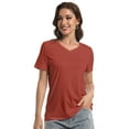thumbnail image 4 of Women's Ultra-Soft V-Neck Short Sleeve Trendy Casual T-Shirt, 4 of 6