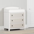 thumbnail image 1 of South Shore Cotton Candy 3-Drawer Changing Table, in White and Beige, 1 of 13