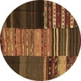 thumbnail image 1 of Ahgly Company Indoor Round Southwestern Brown Country Area Rugs, 4' Round, 1 of 4