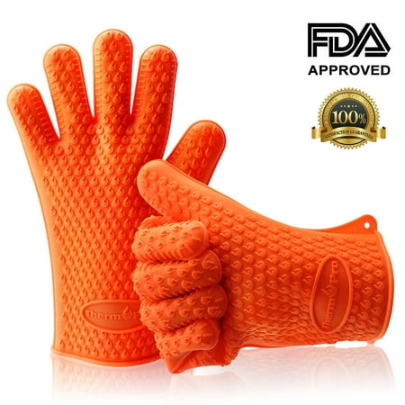 Thermopro Tp100 Bbq Grilling Gloves Oven Mitts Heat Resistant Thermopro Tp100 Bbq Grilling Gloves Oven Mitts Heat Resistant Silicone Pot Holders For Cooking Baking