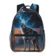 thumbnail image 1 of Fotbe Lonely Night Sky Wolf Mochila Casual con Estampado para Escuela, Viajes y Actividades al Aire Libre - Duradera, Ligera y Cómoda, 1 of 5