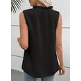 thumbnail image 4 of SHEWIN Women's Tank Tops Ruffle V Neck Boho Sleeveless Blouses Dressy Casual Swiss Dot Smocked Business Work Shirts, 4 of 7